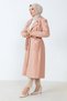 Waist Belted Cashew Coat TSD230804 Powder - 4