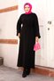 Buy Tie-Up Low Arm Knitwear Long Dress Tsd240708 Black - 4