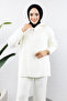 Zippered knitwear set tsd240950 white - 2