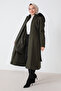 Hidden Zipper Belted Cashmere Coat TSD230813 Khaki - 3