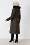 Hidden Zipper Belted Cashmere Coat TSD230813 Khaki - 5