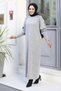 Reglan Sleeve Knitwear Long Dress Tsd240725 Gray - 4