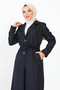 Lined Trench Coat TSD231003 Navy Blue - 2