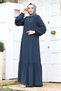 Double Balloon Arm Detailed Skirt Flywheel Hijab Ferace TSD240247 Oil - 3