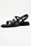 Cesar Black Genuine Leather Women's Sandals - 4