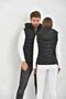 Unisex Black Detachable Zip-Up Hooded Daily Puffer Vest - 6