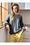 Women's Crew Neck Oversize Knitwear Sweater Fmoda201 - 3