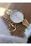 Gold Yellow Handcuff Steel Strap Bridal, Engagement, Wedding Women's Wristwatch