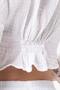 Long Sleeve Daylight Gather Detailed Summer Muslin Blouse White Byz - 4