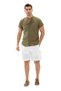 Gabardine Elastic Men's Shorts White Byz - 8