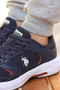 Felix Comfort Sole Lace-Up Men's Sneakers Shoes Navy - 5