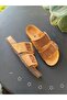 Anatomical Unisex Natural Cork Sole Genuine Leather Slippers - 7