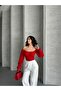 Women's Madonna Collar Balloon Sleeve Crepe Blouse - 3