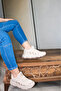 Nstyle Women's Cream/Beige High Sole Comfortable Casual Sneakers - 5