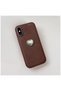 حافظة متوافقة مع هاتف Apple iPhone XS من السيليكون على شكل قلب باللون البني - 2
