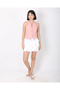 Women's Pink Bow Buttoned Blazer Vest - 2