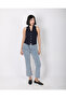 Women's Navy Blue Bow Buttoned Blazer Vest - 5