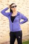 Women's Lilac Zippered Hooded Diving Scuba Fabric Sports Tracksuit Set 21Kestax11 - 7