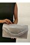 Women's Snake Leather Printed Silver Evening Dress Clutch Night Chain Wedding Bag