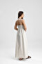 Tina Poplin Long Ankle Length Women's Dress with Adjustable Strap - 5