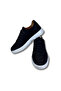 8790 Black Nubuck Leather White Sole Lace-Up Men's Casual Shoes - 6