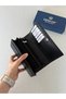 Genuine Leather Vendy Model Women's Wallet with Plenty of Eyes Black - 3