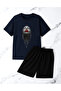 Unisex Diamond Women's Portrait Design Printed Tshirt Shorts Set