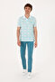 Men's Regular Fit Polo Neck Mint T-Shirt 50299618-Vr090 - 4
