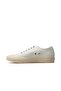 Genuine Leather Lace-Up Casual Sneaker White Shoes - 3