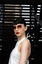 Brown Rectangular Crystal Cut Women's Sunglasses - 2