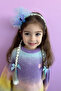 Blue Color Ribbon Figured Braided Children's Crown