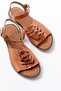 205-029 Tan Orthopedic Genuine Leather Women's Sandals - 4