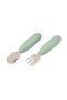 Stainless Steel Fork Spoon Set, Sage Green