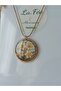Women's Steel Chain Necklace Flower Pendant Handmade Custom Design - 8