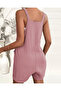Women's Suspender Accessory Front Tie Detail Salopet Shorts Jumpsuit - 7