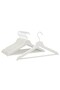 8 Pieces Wooden Clothes Hangers Width 43 cm Clothes Hanger White Color Wooden Hanger - 2