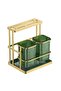 Chopstick and Knife Holder Gold and Green