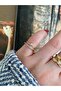 Zircon Stone Little Finger Adjustable Women's Ring from the Bottom - 3