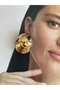 Pair of Midi Size Oval Women's Earrings - 4