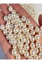 8mm Cream Color Perforated Full Pearl Beads – 500g Package - 2
