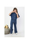Flower Detail Denim Suit - 4