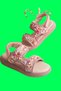 Kindep (Arzen) Stone Detailed Daily Orthopedic Girls Sandals Shoes Pudra - 2