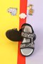 Kindep (Arzen) Stone Detailed Daily Orthopedic Girls Sandals Shoes Black - 5