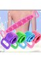 Yiwu 3 Colors to Choose, Silicone Long Handle Non-Slip Bath Brush, Ergonomic Back Scrubbing Purple - 2