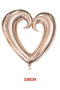 Big Heart 100cm Foil Balloon Lover Special Day Balloon - 2