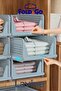 Lavine 3-Piece Baby Blue Multi-Purpose Sliding Cabinet Shelf Organizer for Clothes and Home Accessories - 5