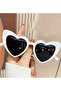 White Rimmed Heart Glasses Heart Bride Goggle 1Pc