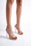 Havana Gold Gold Multi-Strapped Platform Heeled Evening Dress Shoes - 3