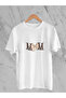 Mom Printed Women's Circle Neck Cotton Oversize Short Sleeve T-Shirt