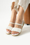 Pearl stone beaded women's sandals - 3